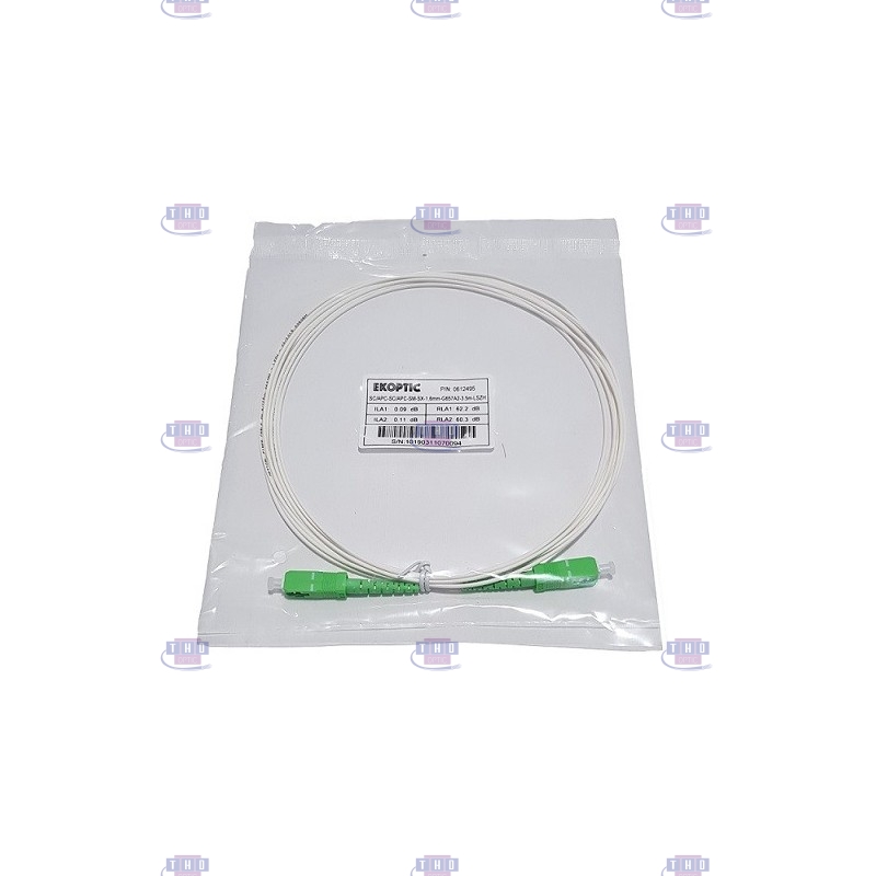 Jarretière simplex monomode G657A2 1,6 mm blanche SC/APC-SC/APC