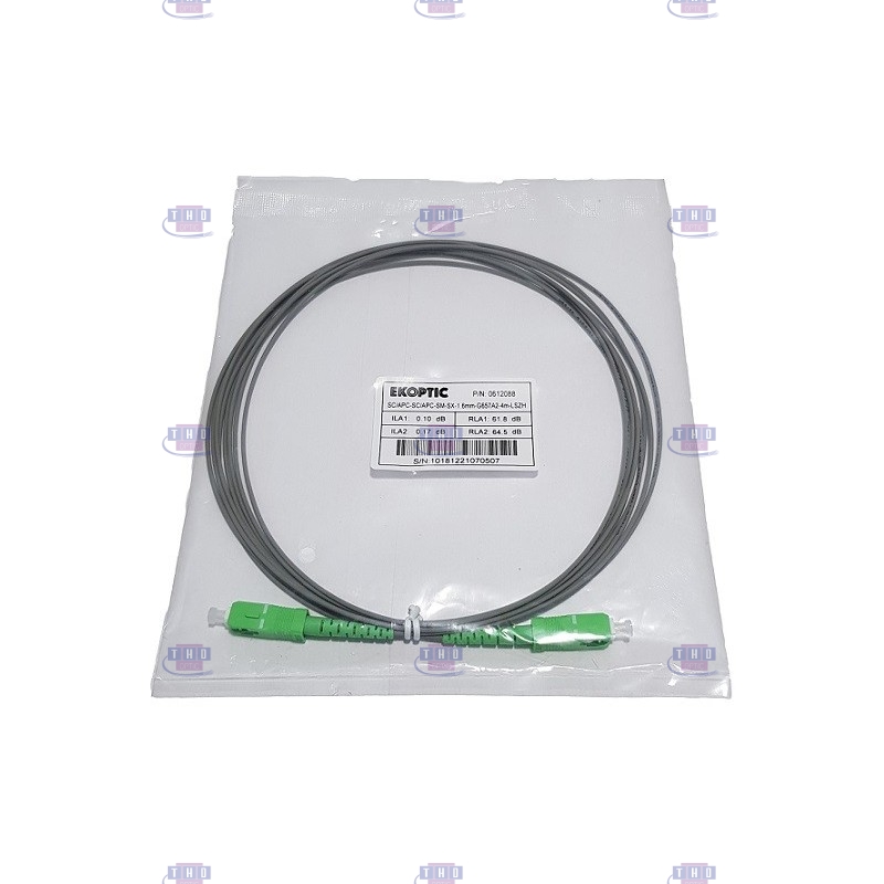 Jarretière simplex monomode G657A2 1,6 mm grise SC/APC-SC/APC