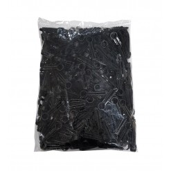 Sachet de 200 pontets chevilles noirs pour câbles Ø 8-9 mm