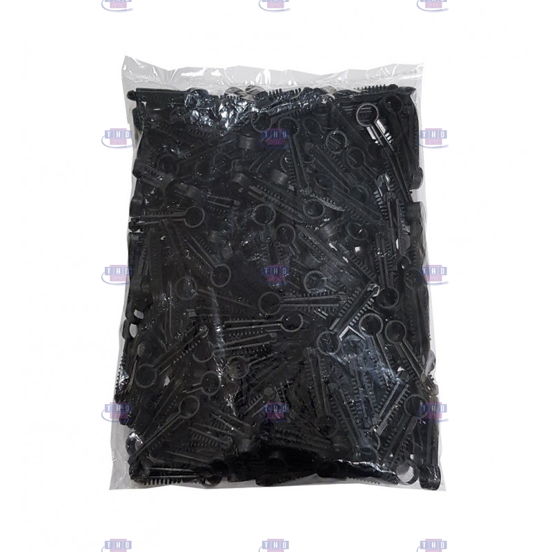 Sachet de 200 pontets chevilles noirs pour câbles Ø 8-9 mm