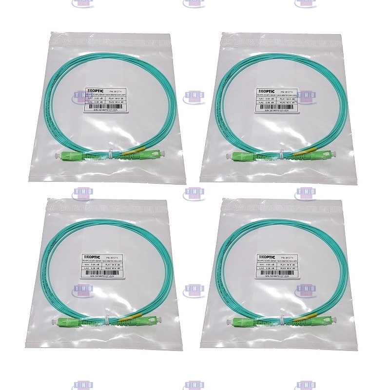 Carton de 600 jarretière simplex monomode G657A2 1,6 mm turquoise SC/APC-SC/APC Carton de 600 jarretière simplex monomode G657A2 1,6 mm turquoise SC/APC-SC/APC