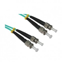 Jarretière duplex Multimode OM3 aqua ST/PC-ST/PC