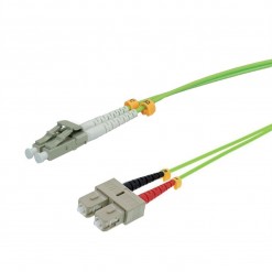 Jarretière duplex Multimode OM5 vert citron LC/PC-SC/PC