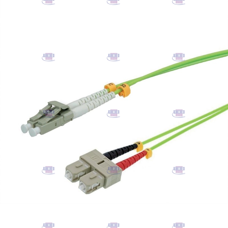 Jarretière duplex Multimode OM5 vert citron LC/PC-SC/PC