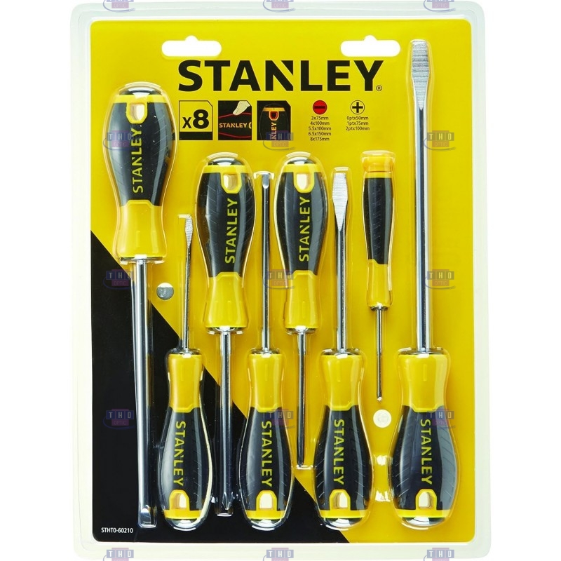 Lot de 8 tournevis Stanley Plat & Ph