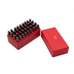 Jeu de 36 lettres et chiffres à frapper 5 mm