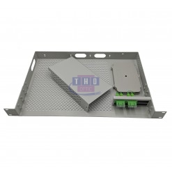 Tiroir optique 19“ avec plateau modem équipés 4 FO SC/APC monomodes