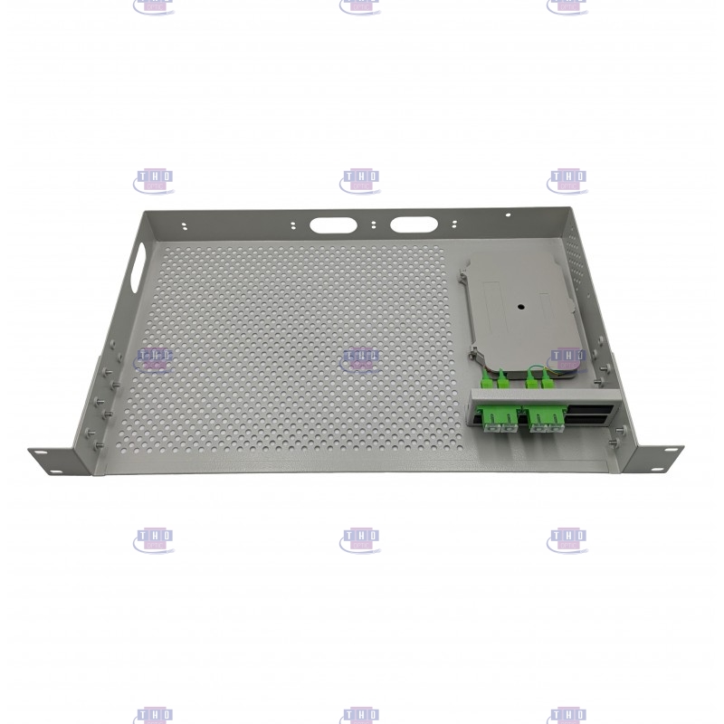 Tiroir optique 19“ avec plateau modem équipé 4 FO SC/APC monomode