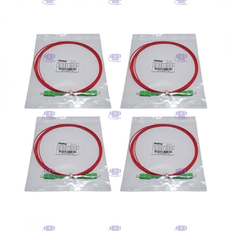 Carton de 600 Jarretière optique simplex monomode G657A2 1,6mm rouge SC/APC-SC/APC