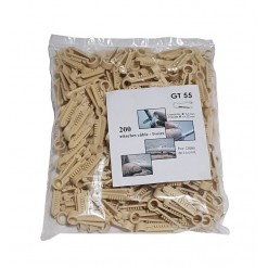 Sachet de 200 pontets chevilles ivoires pour câbles Ø 5-6 mm