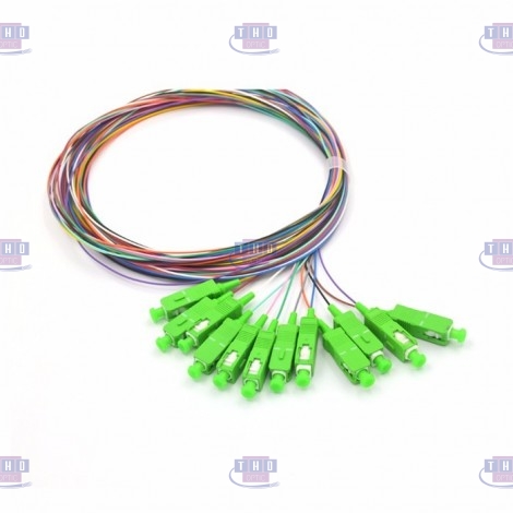 Lot de 12 Pigtails fibre optique monomode G657A2 SC/APC | THD OPTIC