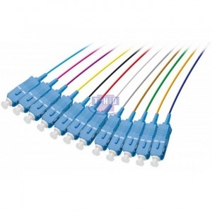 Lot de 12 Pigtails fibre optique monomode colorés G657A2 SC/UPC