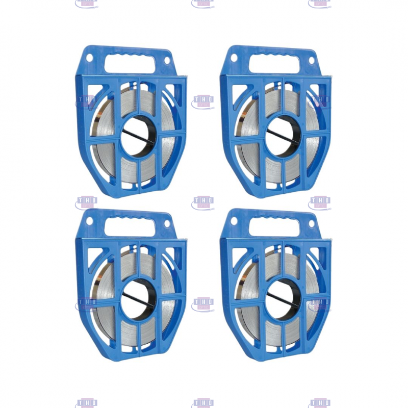 Lot de 5 rouleaux de feuillard inox 10 x 0,4 mm