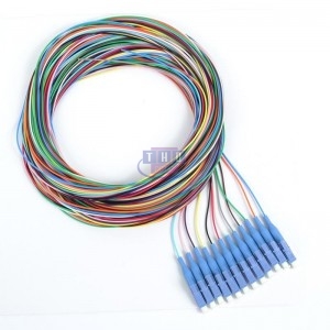 Lot de 12 Pigtails fibre optique monomode colorés G652D LC/UPC