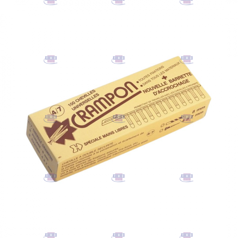Chevilles crampons universelles 4 x 7 Ø 8mm