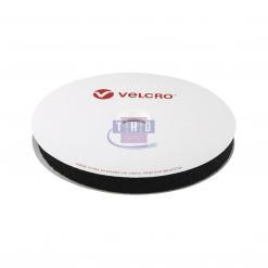 Rouleau de velcro noir 10 mm x 25 m