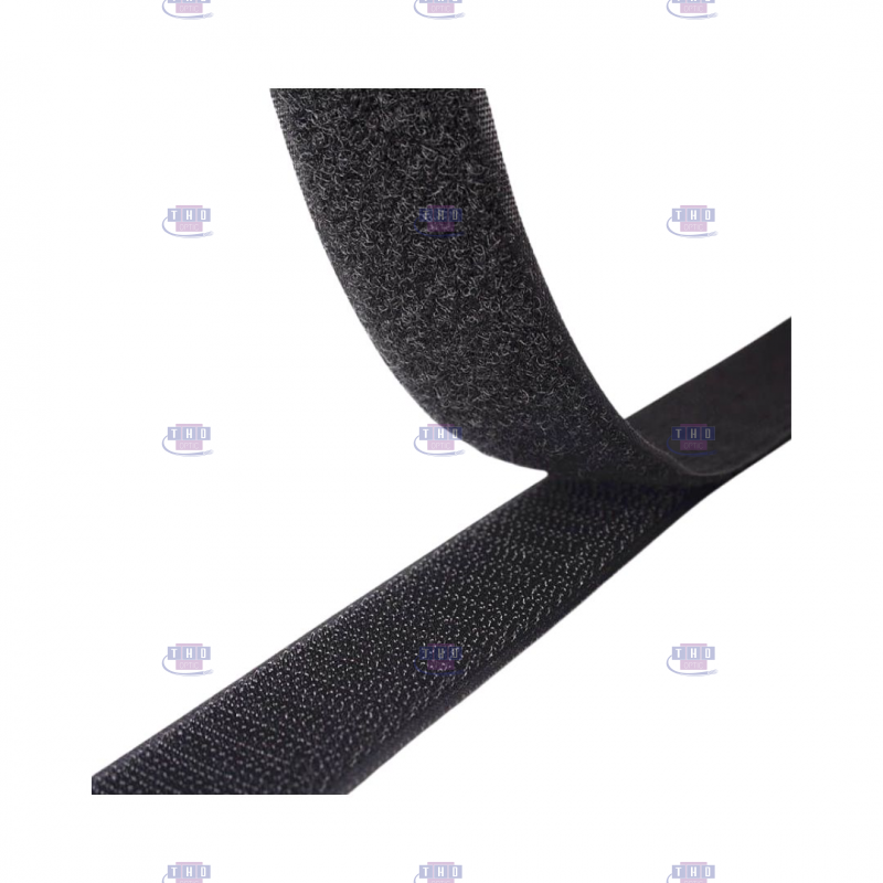 Rouleau de velcro noir 10 mm x 25 m