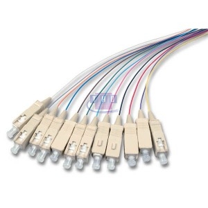 Lot de 12 Pigtails colorés multimode OM4 SC/PC
