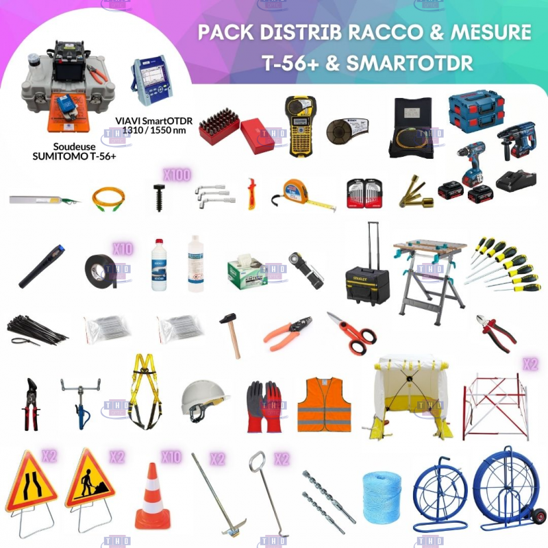 Pack FTTH Distrib Racco & Mesure T-56+ SmartOTDR
