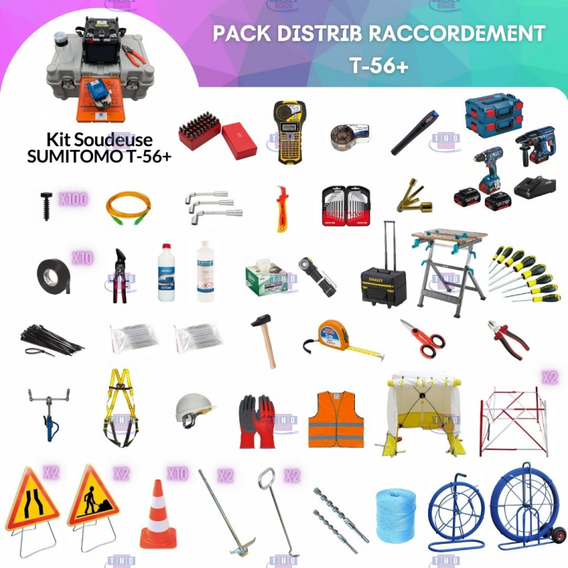 Pack FTTH Distrib Raccordement T-56+