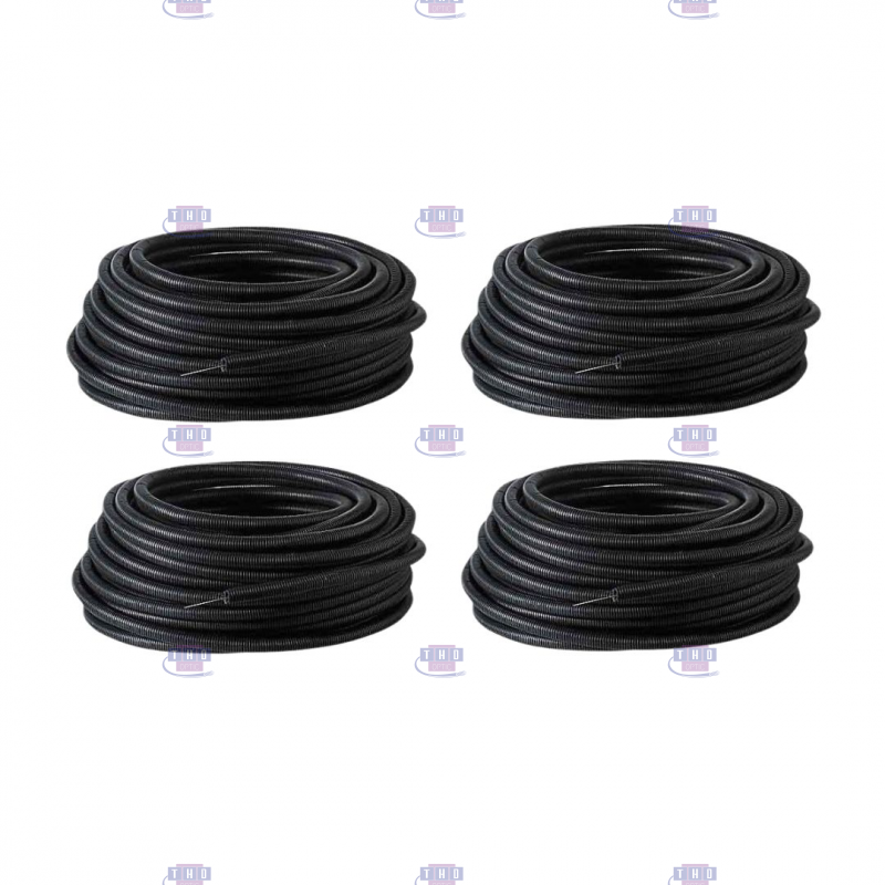 Palette de gaines fendues noires en PVC Ø 18 mm