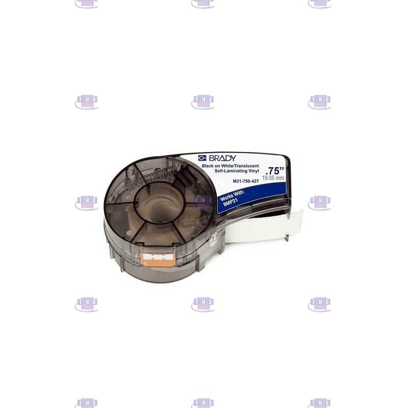 Ruban étiqueteuse Compatible Brady BMP21 - Vinyle Blanc 19,1mm X 4,27m - Recharge M21-750-427